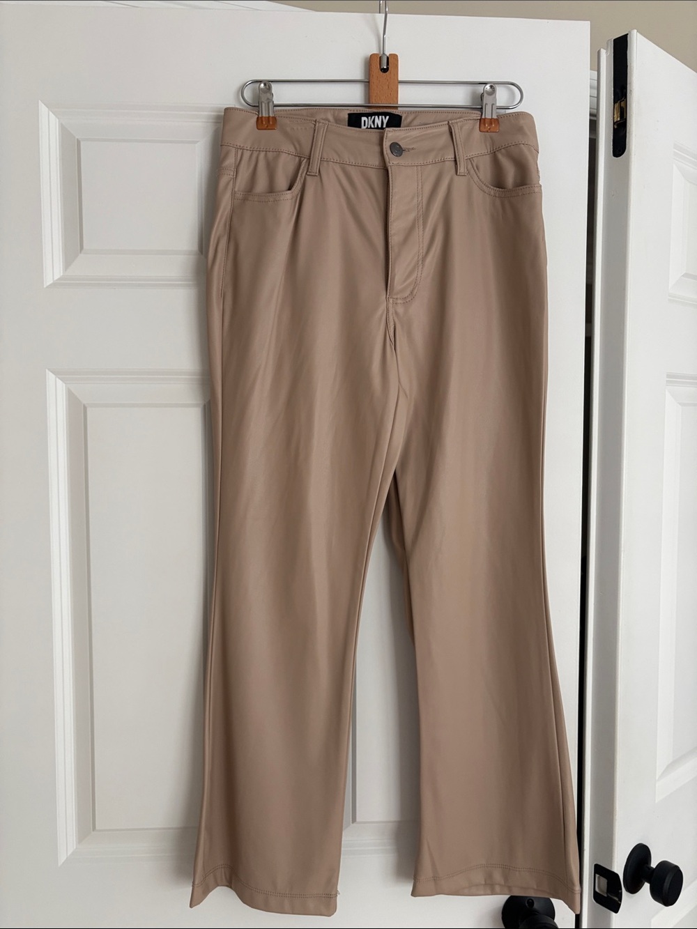 DKNY Women's Beige Straight-Leg Chinos